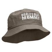 World's Best Mommy Embroidered Bucket Hat