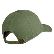 Air Mobility Command Veteran Embroidered Washed Solid Pigment Dyed Cotton Twill Brass Buckle Cap - Olive OSFM