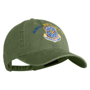 Air Mobility Command Veteran Embroidered Washed Solid Pigment Dyed Cotton Twill Brass Buckle Cap - Olive OSFM