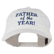 Father of the Year Embroidered Washed Cap