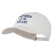 Father of the Year Embroidered Washed Cap