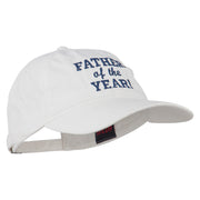 Father of the Year Embroidered Washed Cap