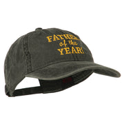 Father of the Year Embroidered Washed Cap