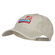 Memorial Day Flower Patched Washed Cap