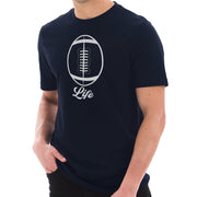 Football Life Graphic Design Unisex Short Sleeve Cotton Jersey T-Shirt