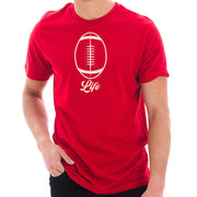 Football Life Graphic Design Unisex Short Sleeve Cotton Jersey T-Shirt