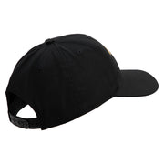 US Marine Corps Retired Design Embroidered 6 Panel Structured Cotton Twill Cap Made in USA - Black OSFM