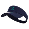 China Bamboo Symbols Embroidered Cotton Twill Sun Visor - Navy OSFM