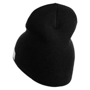 US Submarine Veteran Symbol Embroidered Heavyweight Classic Knit Short Beanie - Black OSFM
