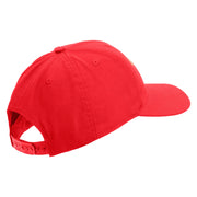 US Marine Corps Retired Design Embroidered 6 Panel Structured Cotton Twill Cap Made in USA - Red OSFM