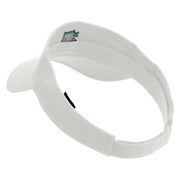 China Bamboo Symbols Embroidered Cotton Twill Sun Visor - White OSFM