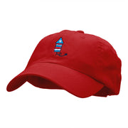 Patriotic Firework Bike Embroidered Cotton Twill Cap