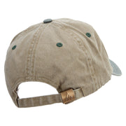 Whale Floating Logo Embroidered Pigment Dyed Wash Cap - Khaki-Green OSFM