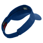 China Bamboo Symbols Embroidered Cotton Twill Sun Visor - Royal OSFM