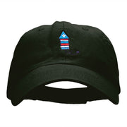 Patriotic Firework Bike Embroidered Cotton Twill Cap