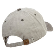 Whale Floating Logo Embroidered Pigment Dyed Wash Cap - Beige-Brown OSFM