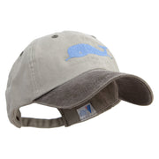 Whale Floating Logo Embroidered Pigment Dyed Wash Cap - Beige-Brown OSFM