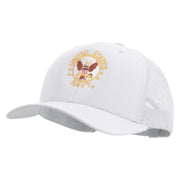 Licensed US Navy Circle Emblem Embroidered Retro Trucker Cap - White OSFM