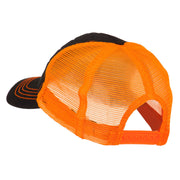 Fashion Quilted Trucker Two Tone Neon Mesh Cap