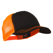 Fashion Quilted Trucker Two Tone Neon Mesh Cap