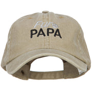 Fur Papa Embroidered Washed Cotton Twill Cap