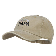 Fur Papa Embroidered Washed Cotton Twill Cap