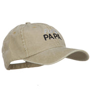 Fur Papa Embroidered Washed Cotton Twill Cap