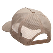 Dad Of The Year Solid Cotton Twill 5 panel Mesh Back Cap