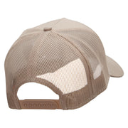 Dad Of The Year Solid Cotton Twill 5 panel Mesh Back Cap