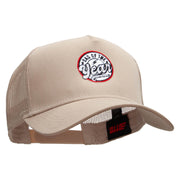 Dad Of The Year Solid Cotton Twill 5 panel Mesh Back Cap