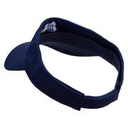 Perch Fish Embroidered Athletic Jersey Mesh Sports Visor - Navy OSFM