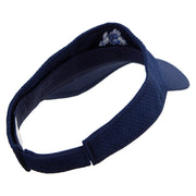 Perch Fish Embroidered Athletic Jersey Mesh Sports Visor - Navy OSFM