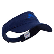 Perch Fish Embroidered Athletic Jersey Mesh Sports Visor - Navy OSFM