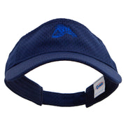 Perch Fish Embroidered Athletic Jersey Mesh Sports Visor - Navy OSFM