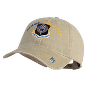 Air Force Special Operations Command Embroidered Washed Solid Pigment Dyed Cotton Twill Brass Buckle Cap