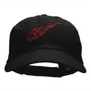 Flaming Baseball Outline Embroidered Unstructured Cotton Twill Cap