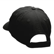 Flaming Baseball Outline Embroidered Unstructured Cotton Twill Cap