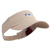 Navy Scuba Diving Logo Embroidered Cotton Twill Sun Visor - Khaki OSFM