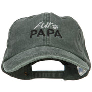 Fur Papa Embroidered Washed Cotton Twill Cap