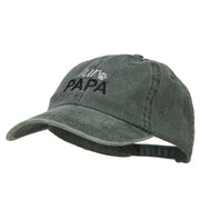 Fur Papa Embroidered Washed Cotton Twill Cap