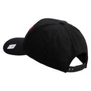 US Marine Semper Fidelis Design Embroidered 6 Panel Structured Cotton Twill Cap Made in USA - Black OSFM