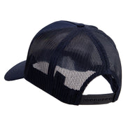 Viking helmet Logo Embroidered Twill 5 panel Mesh Back Cap - Navy OSFM