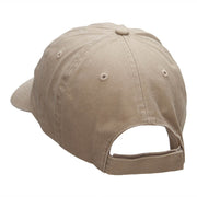 Flaming Baseball Outline Embroidered Unstructured Cotton Twill Cap