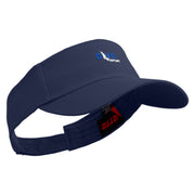 Navy Scuba Diving Logo Embroidered Cotton Twill Sun Visor - Navy OSFM