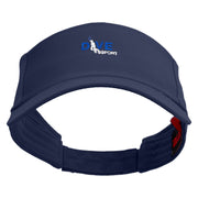 Navy Scuba Diving Logo Embroidered Cotton Twill Sun Visor - Navy OSFM