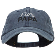 Fur Papa Embroidered Washed Cotton Twill Cap