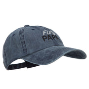 Fur Papa Embroidered Washed Cotton Twill Cap