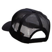 Dad Of The Year Solid Cotton Twill 5 panel Mesh Back Cap