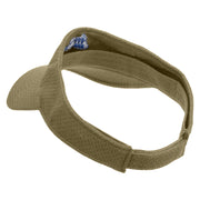 Perch Fish Embroidered Athletic Jersey Mesh Sports Visor - Khaki OSFM