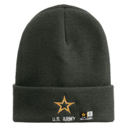 Star US Army Embroidered 12 Inch Long Knitted Beanie